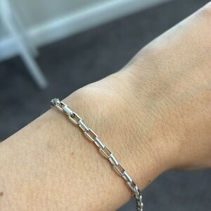 Mejuri Wide Box Chain Bracelet Silver